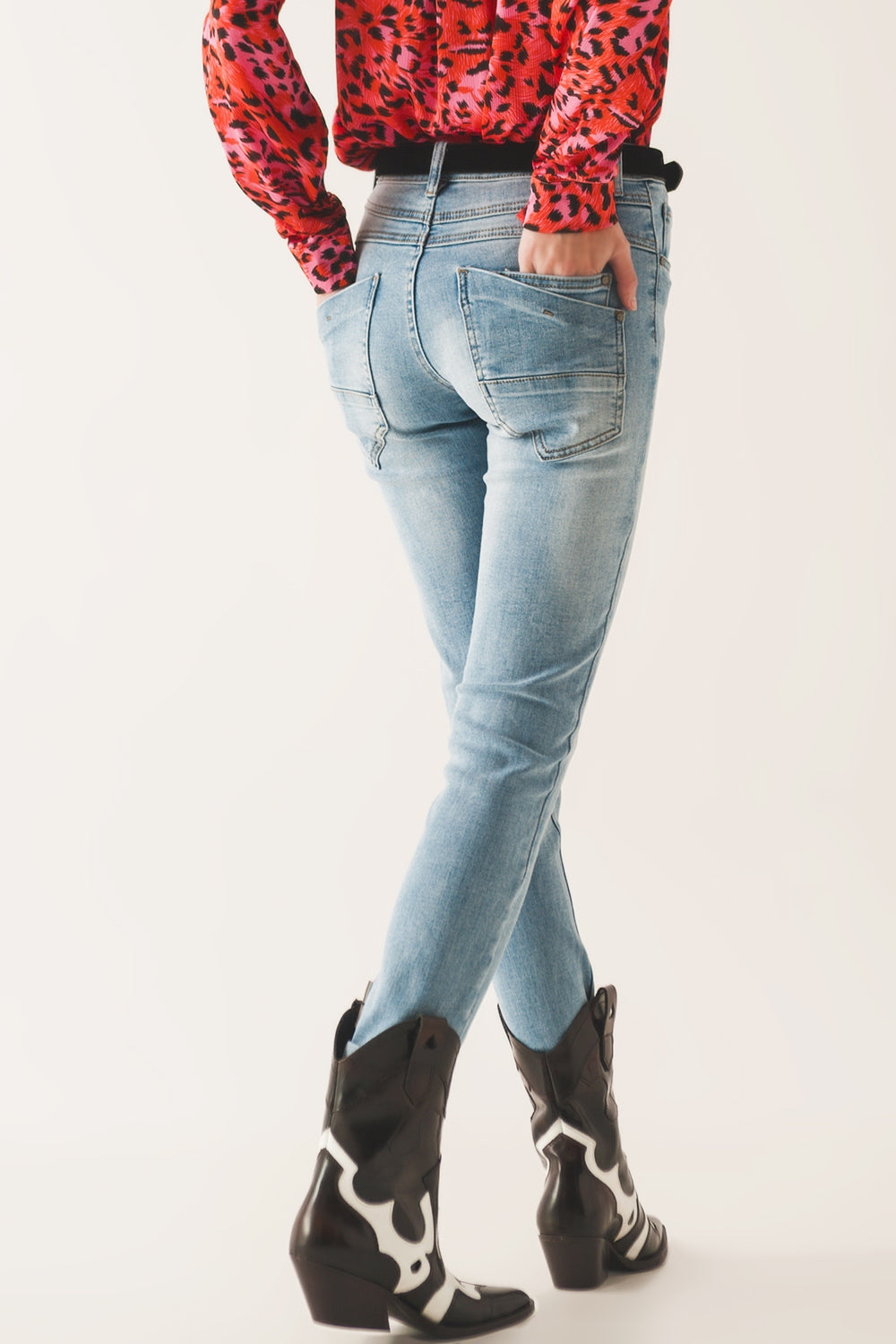 Calças de ganga skinny com elasticidade