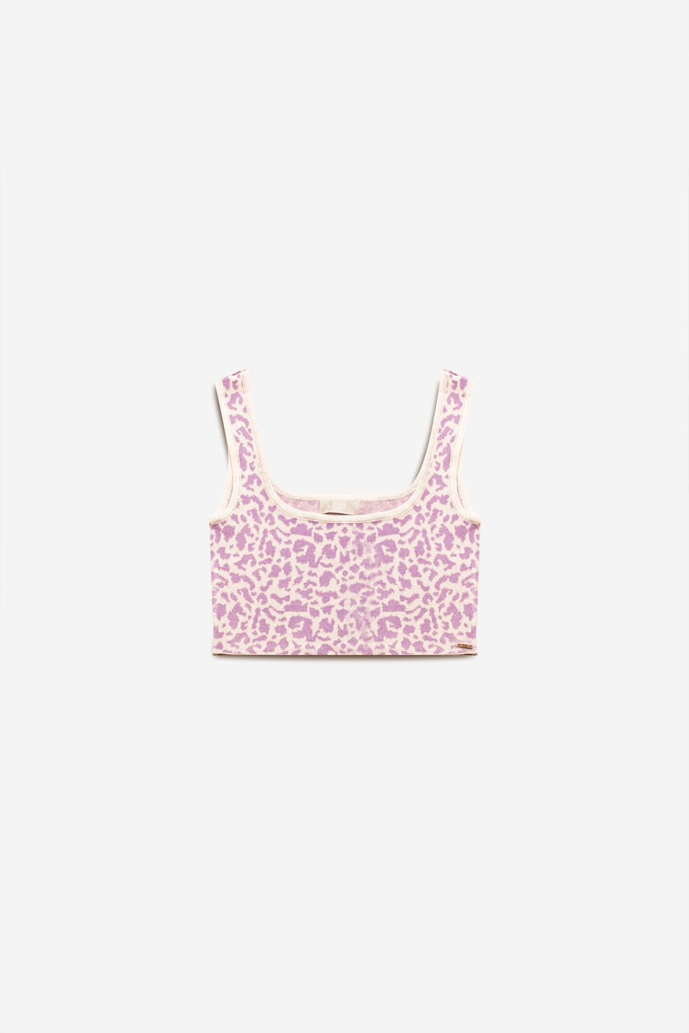 Top malha leve em impressão animal lilas