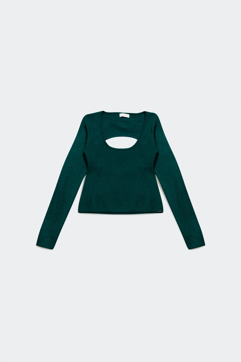 Camisola traseira aberta em verde