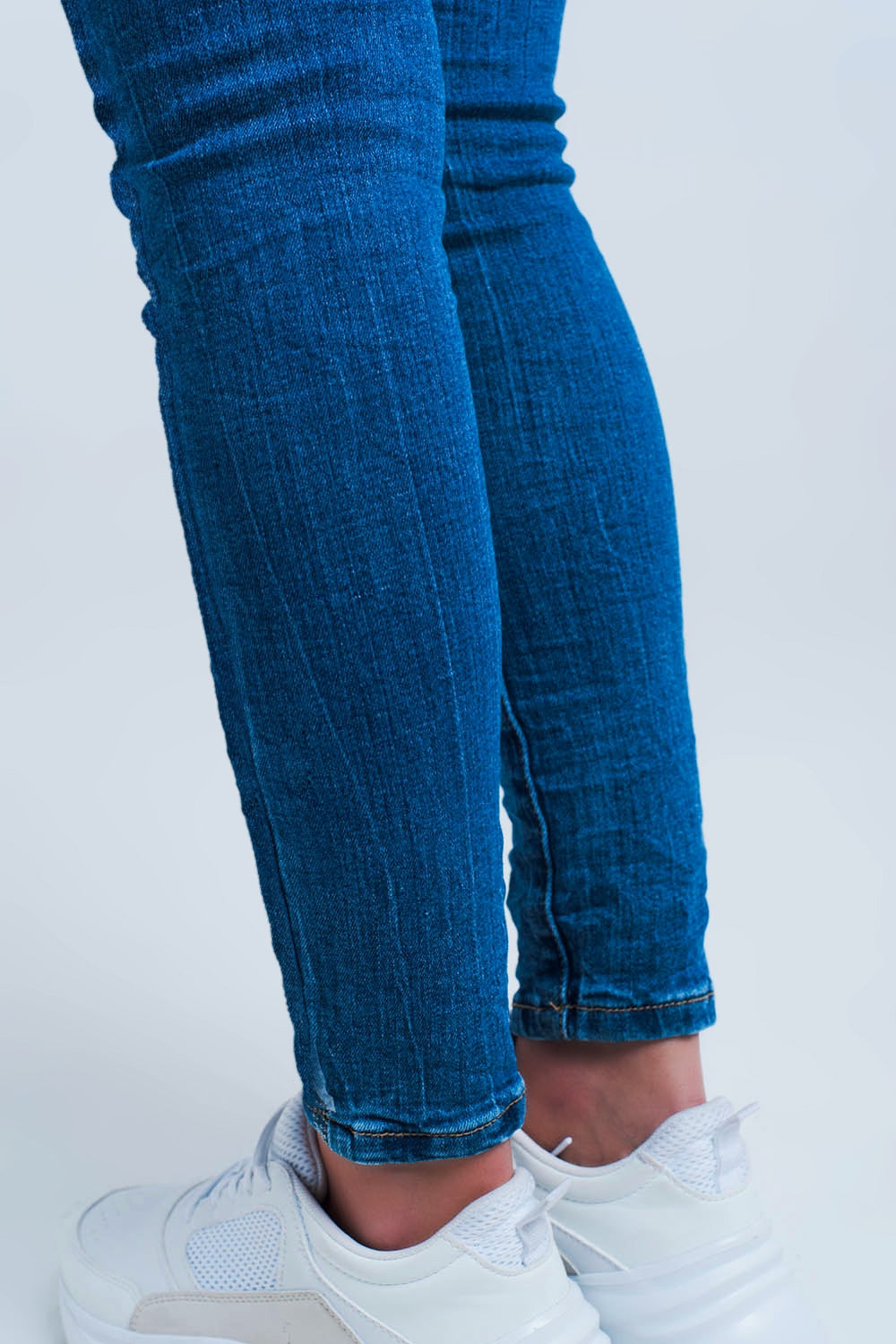 Jeans skinny De Lavagem Média