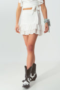 Mini Saia de Broderie em Branco