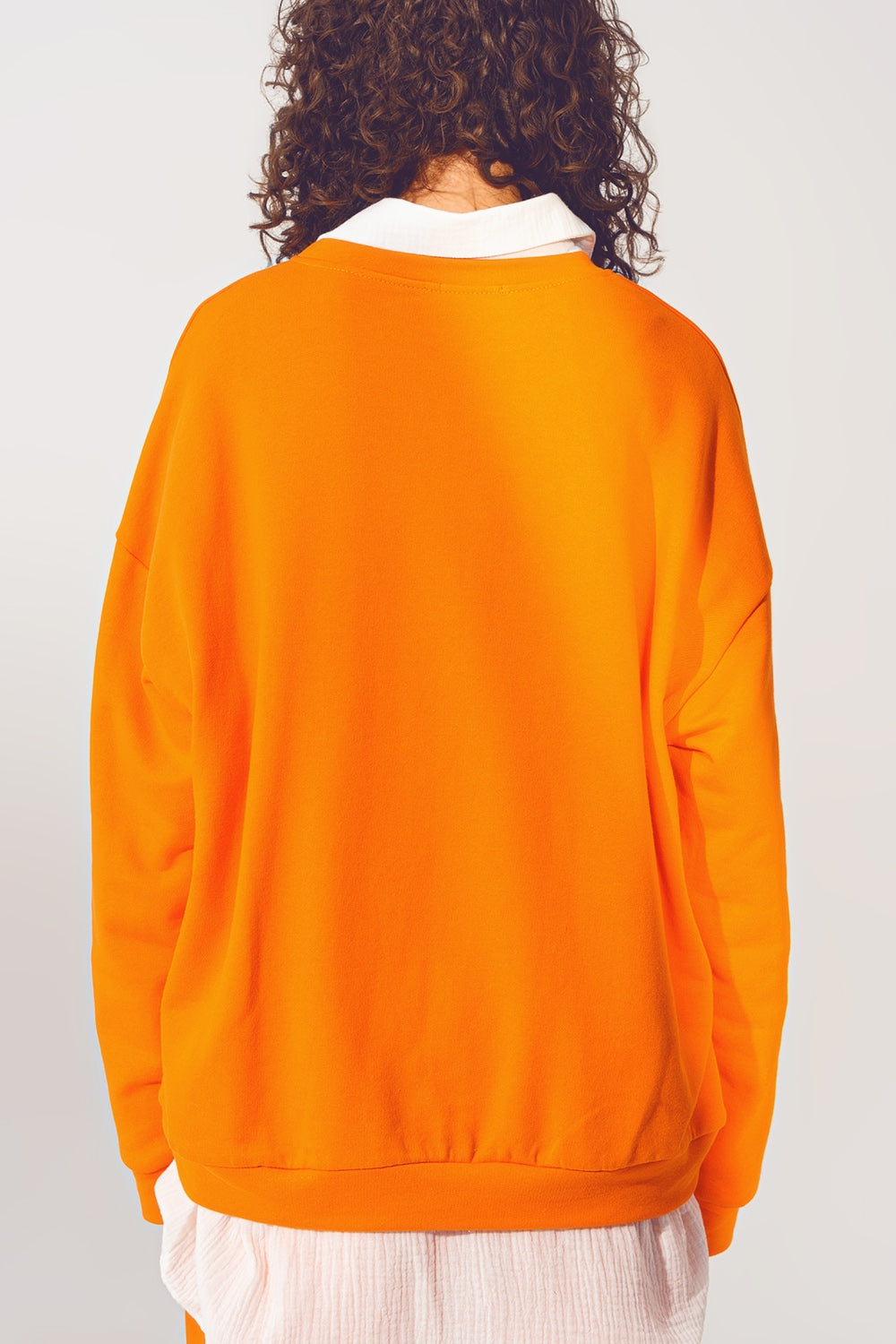 Camisola L'amour Text Sweater em Laranja