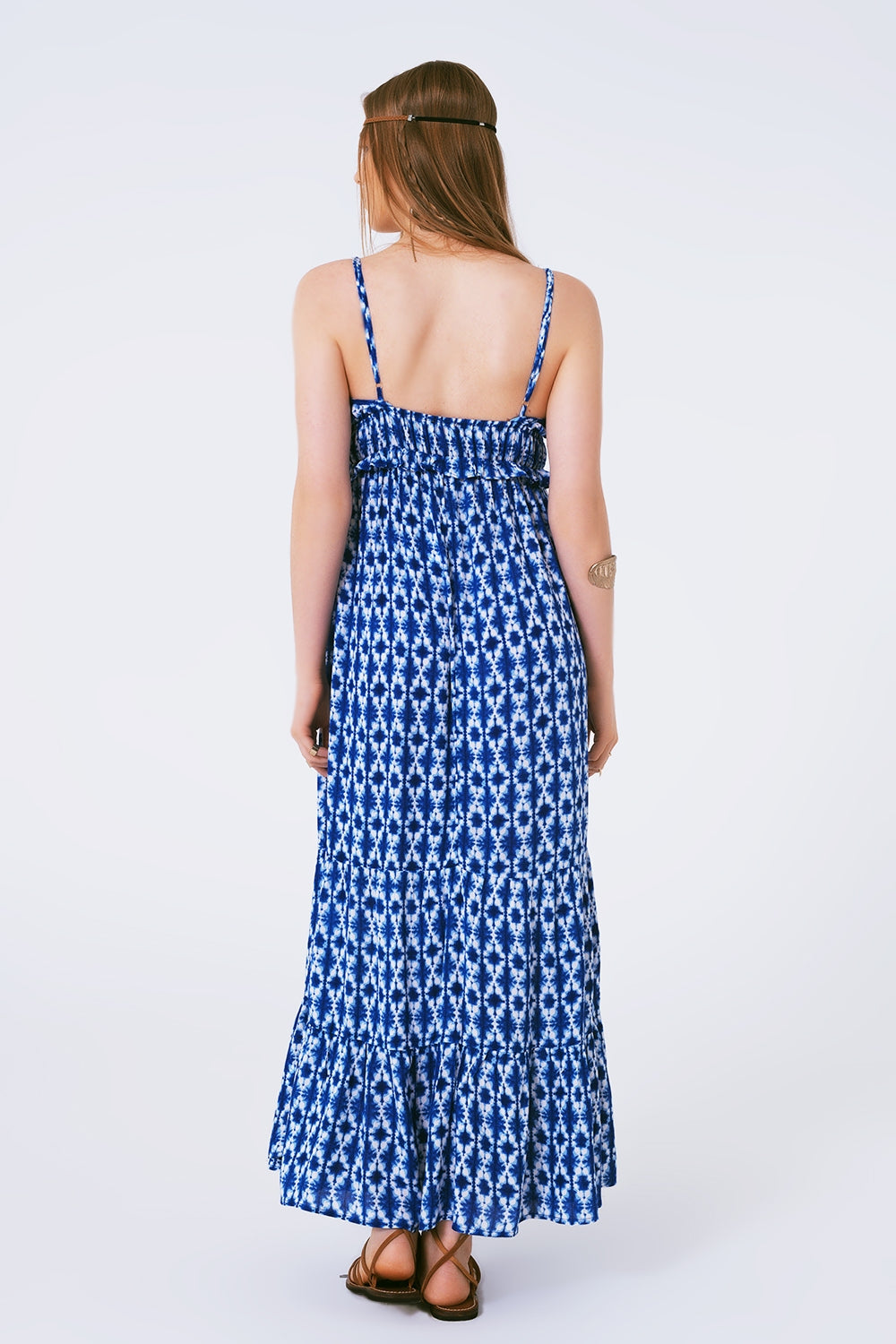 Vestido Maxi Boho Estampado com Alças