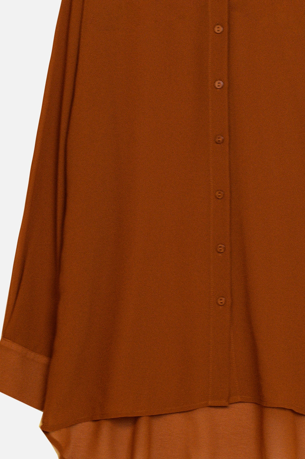 Camisa de chiffon na cor caramelo