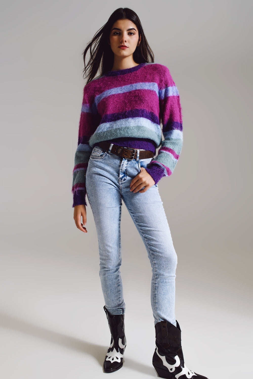Calças de ganga super skinny em lavagem azul claro