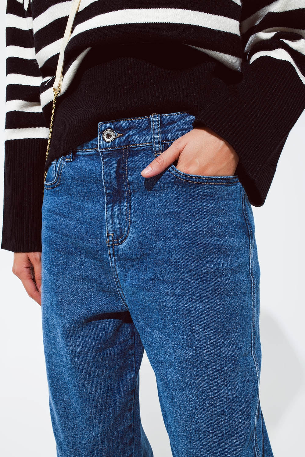 Calças de ganga oversized boyfriend azuis escuras