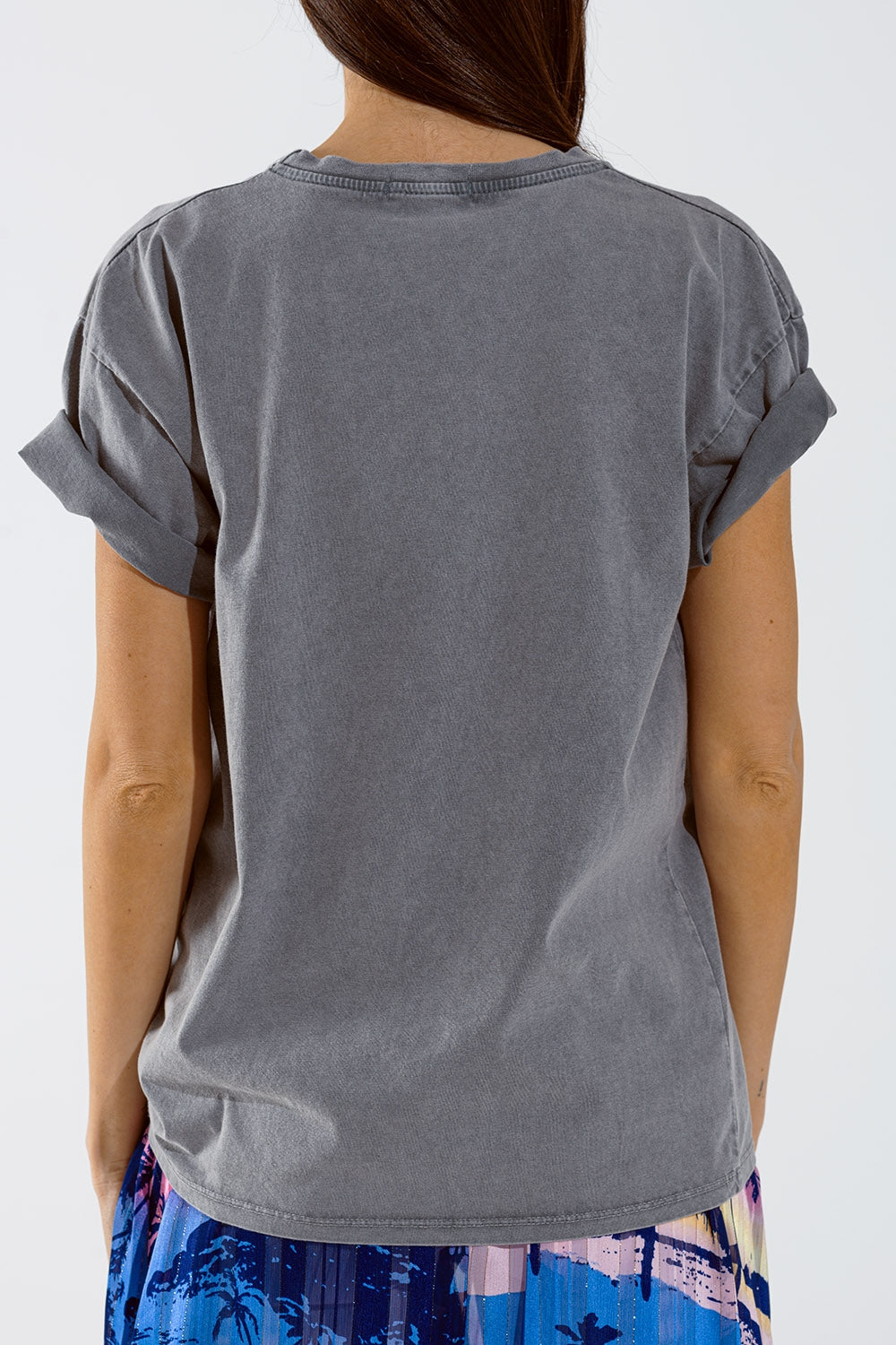T-shirt Arizona com estampado digital Eagle em cinzento