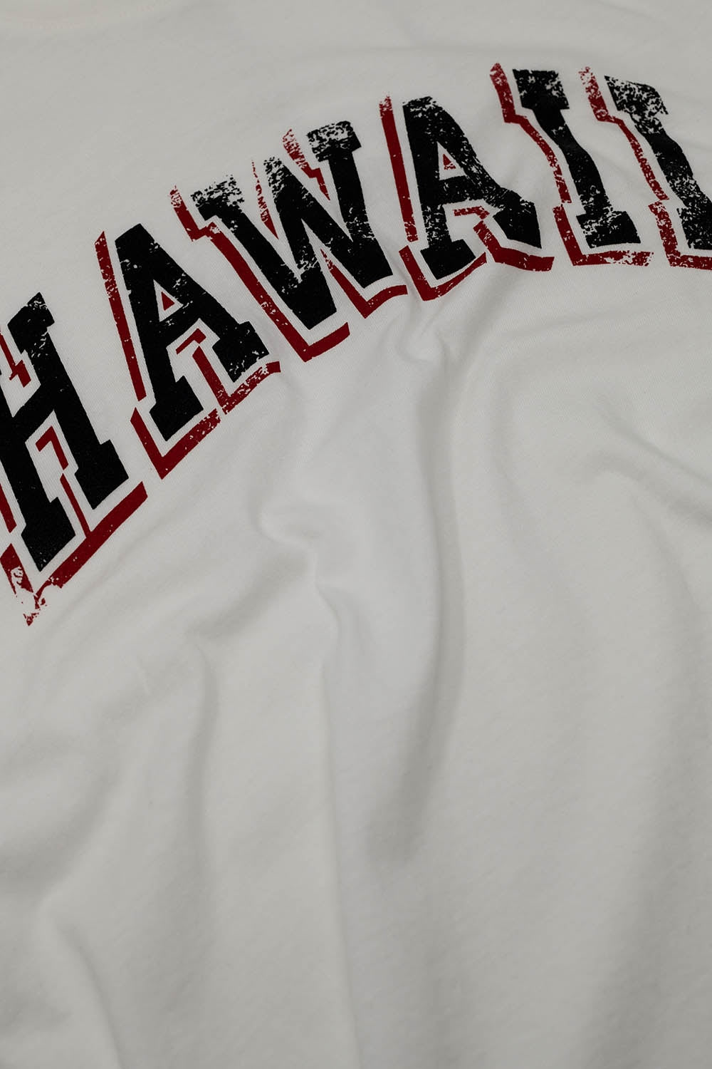 T-shirt Washed Effect Hawaii em branco