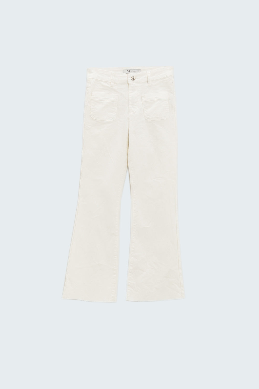 Calças de ganga skinny brancas com pormenor de bolso à frente