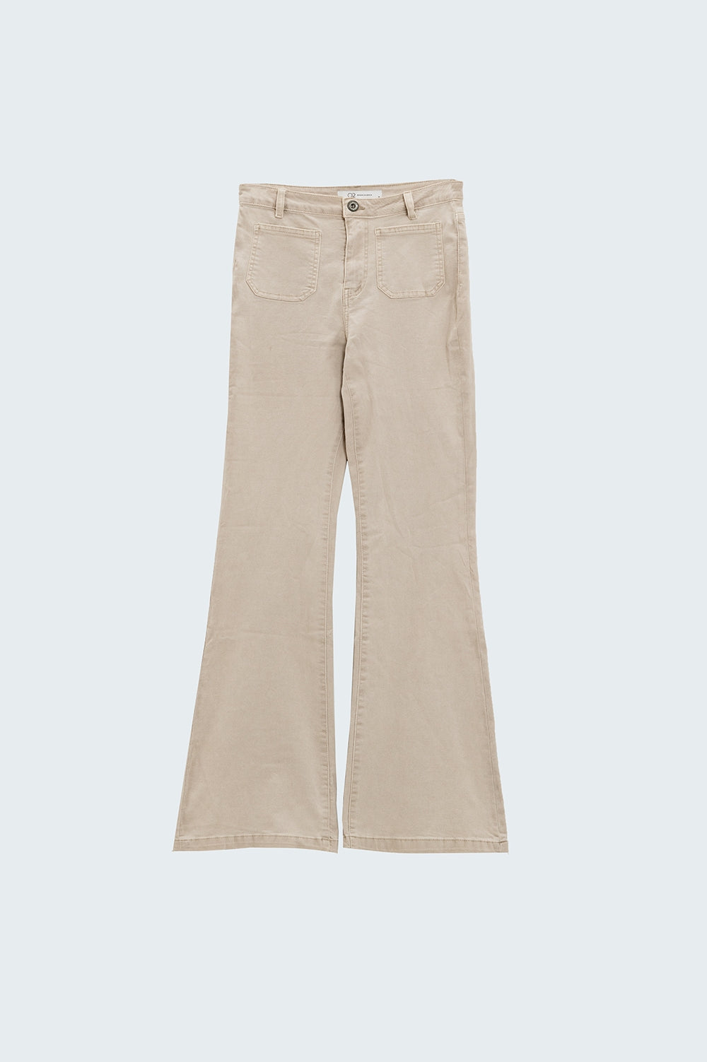 Beige Calças de ganga skinny com pormenor de bolso à frente