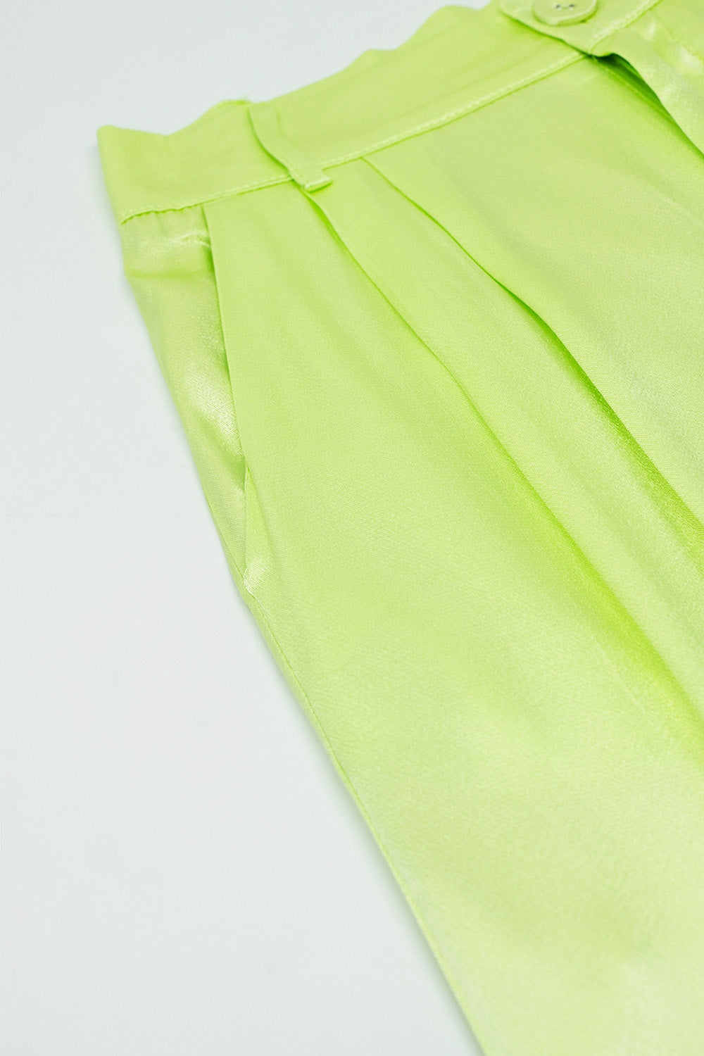 Calças raso largas com bolsos Lime
