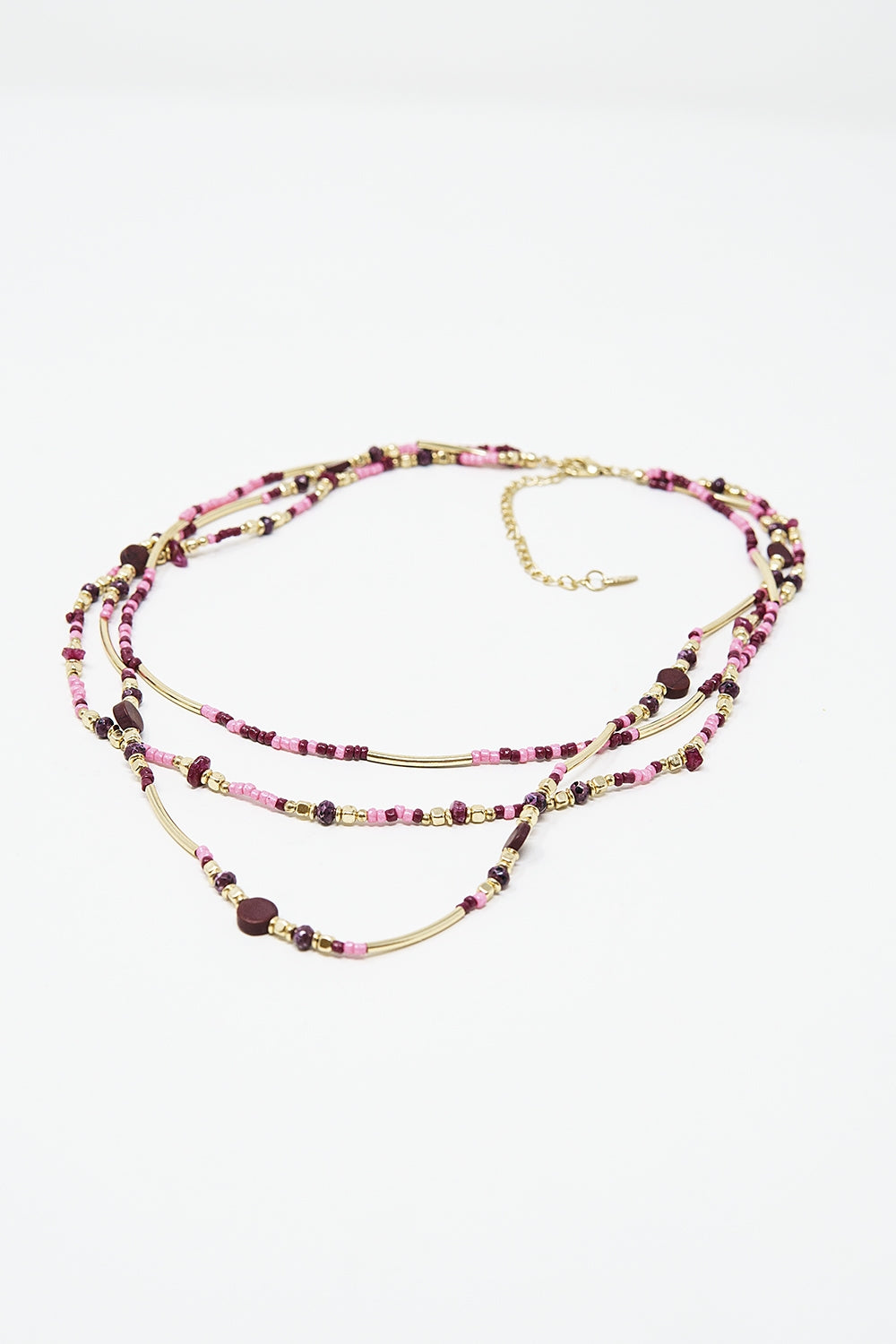 Colar 3 em 1 com pedras multicoloridas