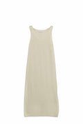 Vestido Maxi Branco Sem Mangas Com Fenda Lateral