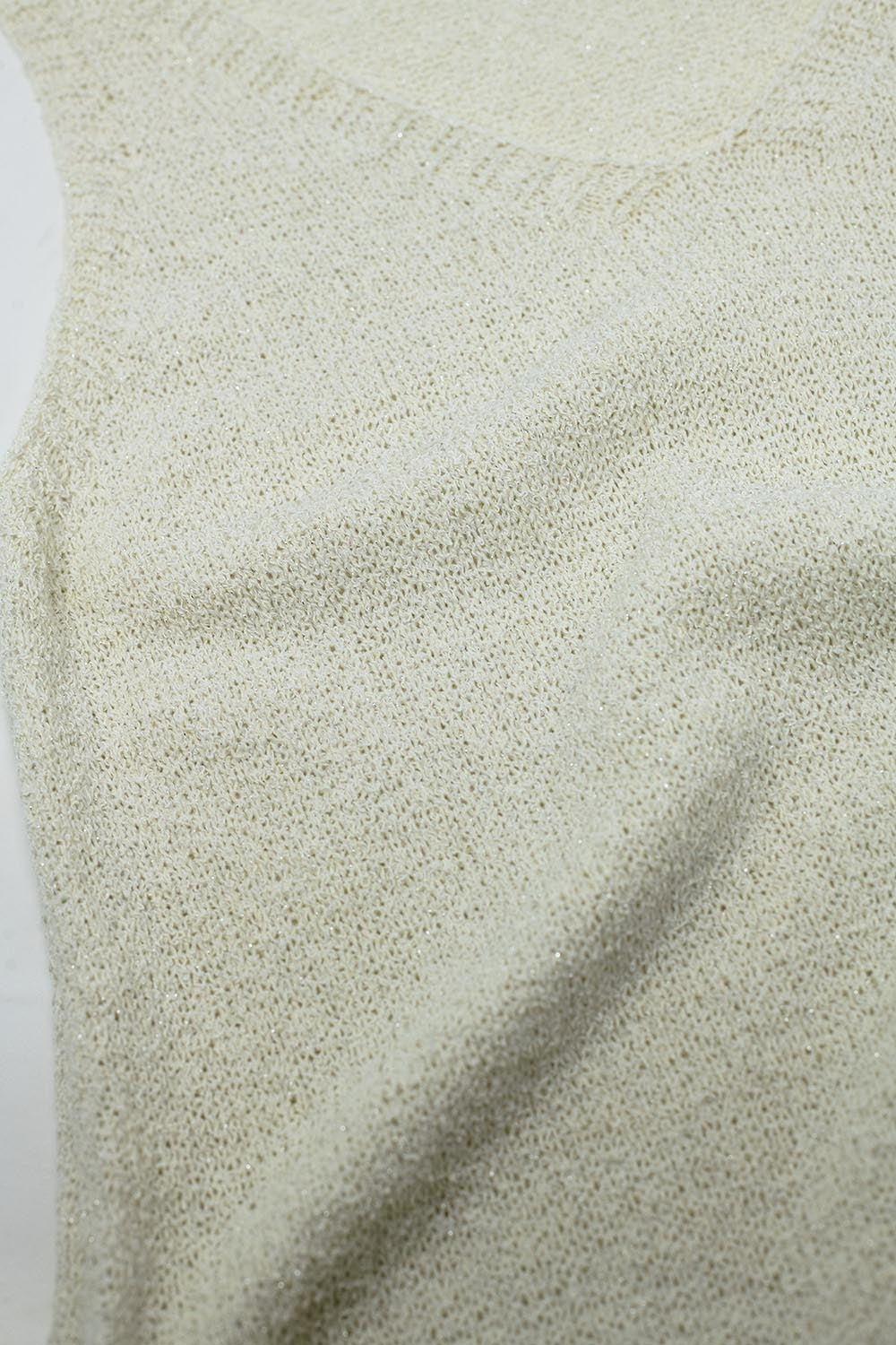 Vestido Maxi Branco Sem Mangas Com Fenda Lateral