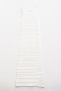 Vestido de malha sem mangas branco Maxi Crochet