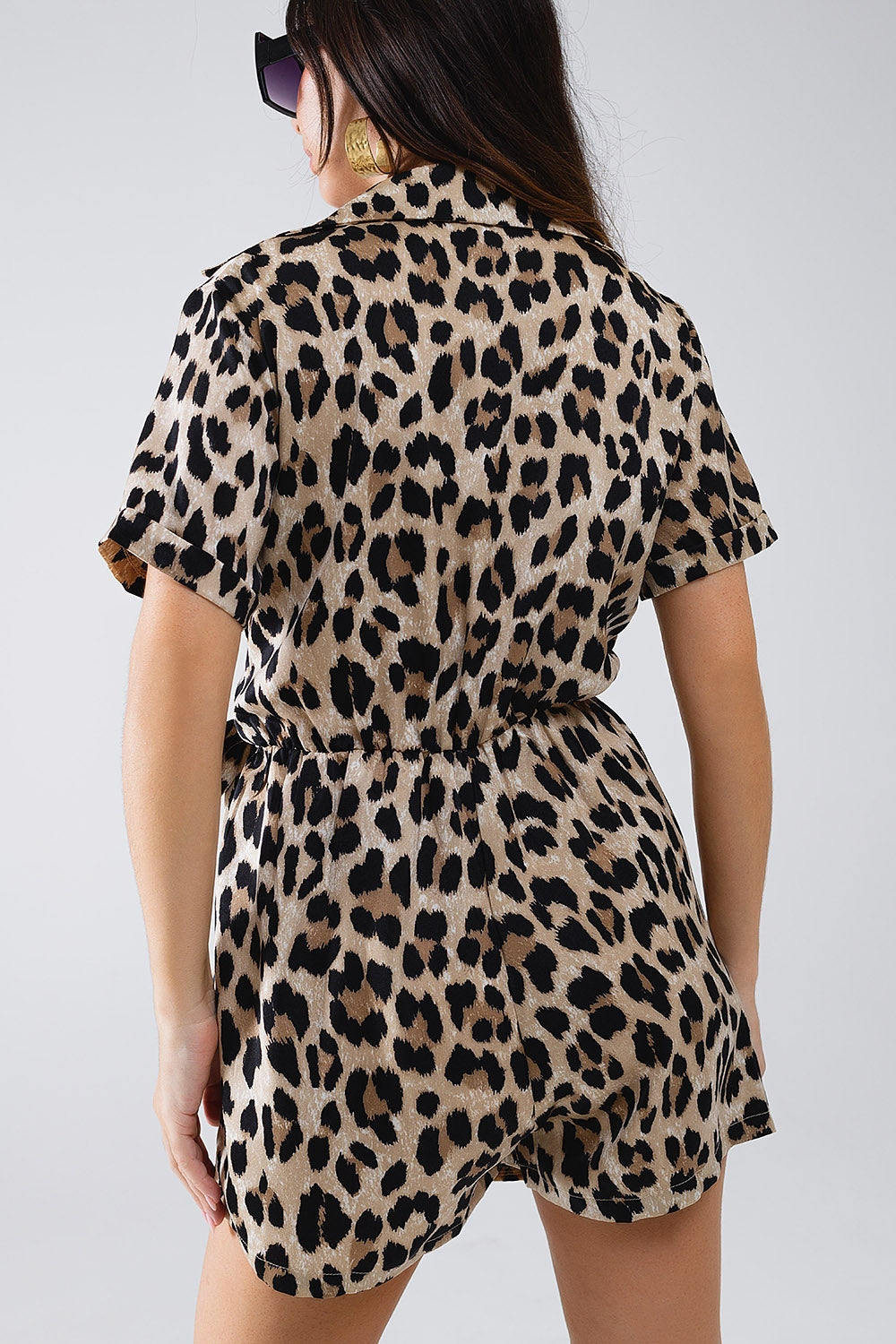 Fato de treino com estampado de leopardo